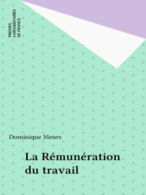 cover image of La Rémunération du travail